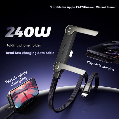 240W Fast Charging Cable with Adjustable Stand