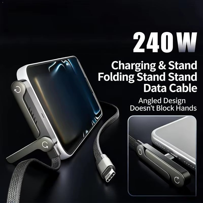 240W Fast Charging Cable with Adjustable Stand