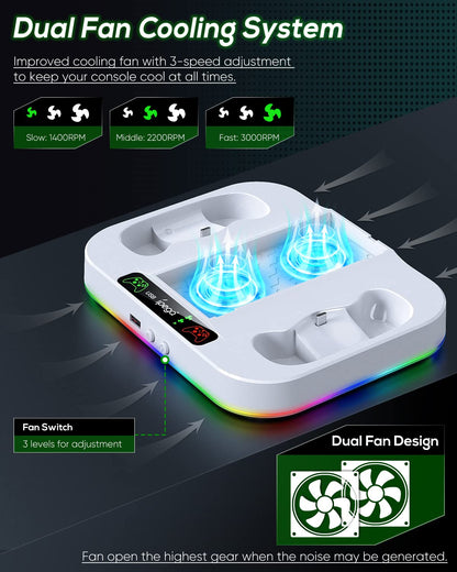 RGB Cooling Charger Dock for Xbox Series S